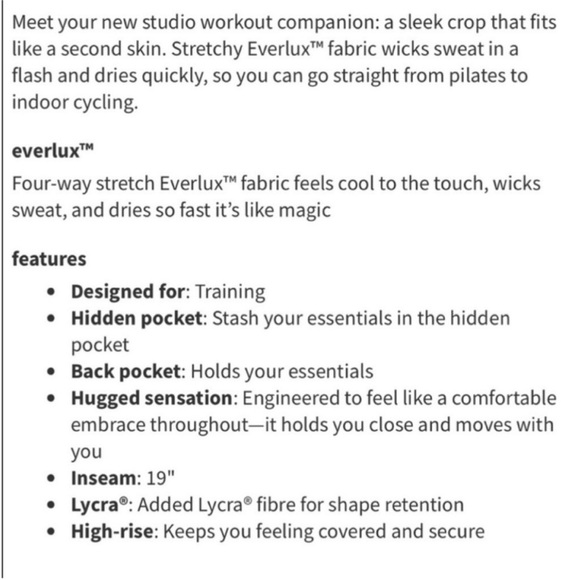 Lululemon | In Movement | Crop | *Everlux - Picture 3 of 17